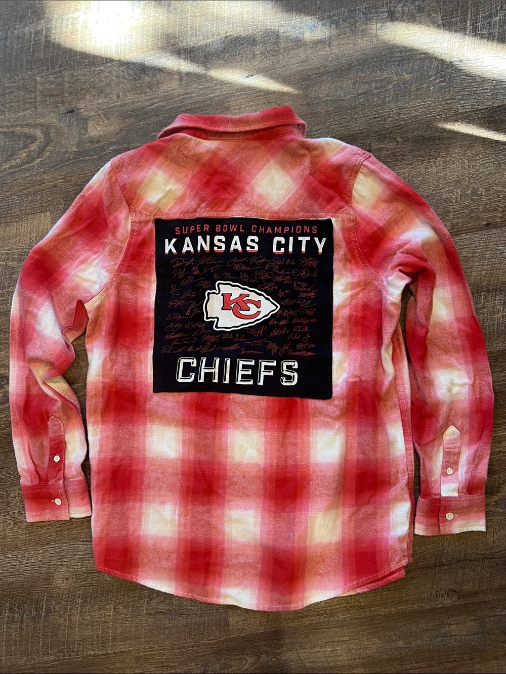 Kansas City Chiefs Upcycled Flannel Shirt - Picture 3 of 7